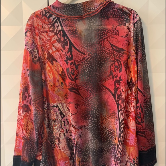 Sheer Floral Colorful Jacket NWOT - Picture 4 of 11